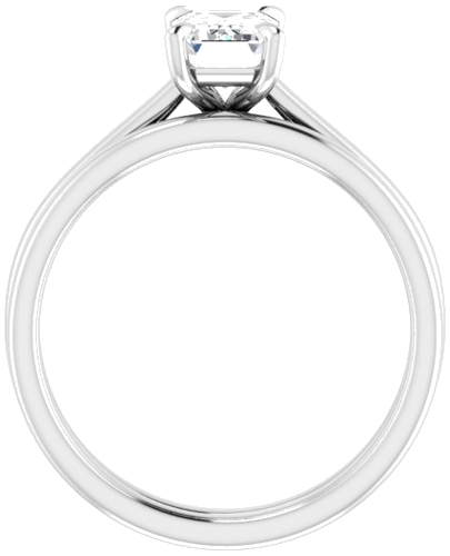 Sužadėtuvių Žiedas „Solitaire“ 417 Baltojo Aukso Emerald 7mm x 5mm (7)