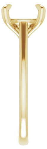 14K Yellow  8.8 mm Round Solitaire Engagement Ring Mounting (4)