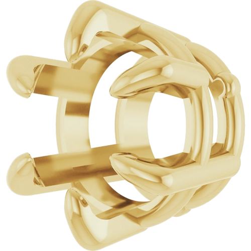 14K Yellow 6.5 mm Round Slide Pendant Mounting (2)