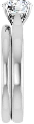 14K X1 White 6.5 mm Round Engagement Ring Mounting (9)