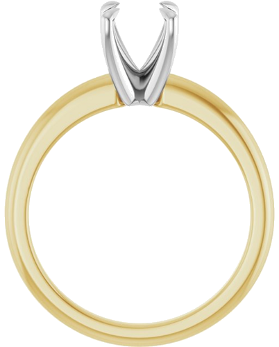 Sužadėtuvių Žiedas „Solitaire“ 585 Baltojo Ir Geltonojo Aukso Round 6.5mm (2)