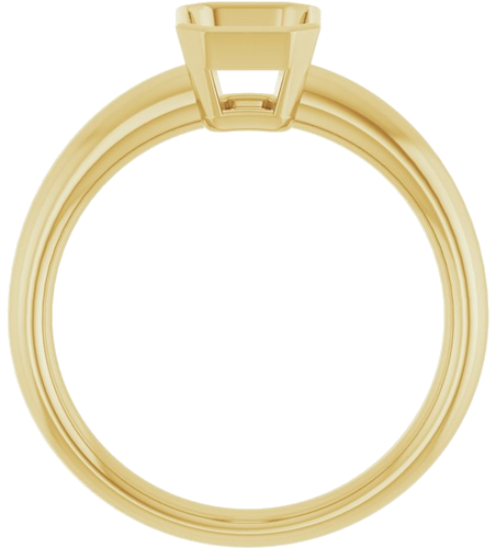 14K Yellow 7x5 mm Emerald Engagement Ring Mounting (2)