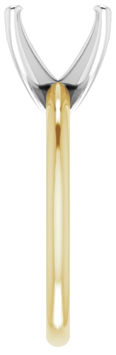 Sužadėtuvių Žiedas „Solitaire“ 585 Baltojo Ir Geltonojo Aukso Round 10mm (4)