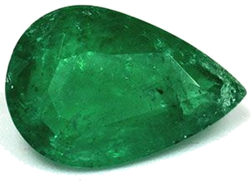 2.97 carat GREEN Pear Smaragdas (1)