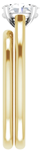 Sužadėtuvių Žiedas „Solitaire“ 585 Baltojo Ir Geltonojo Aukso Oval 7mm x 5mm (9)