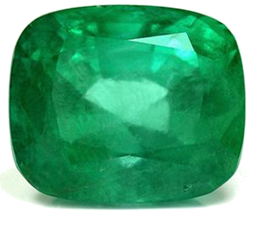 7.51 carat GREEN Cushion Smaragdas (1)