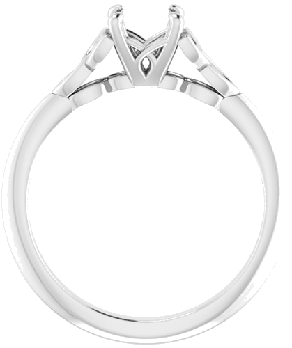 14K White 5.8 mm Round Solitaire Engagement Ring Mounting (2)