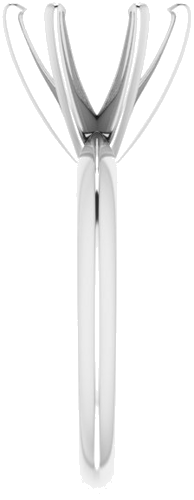 Platinum 8.6-9.1 mm Round 6-Prong Solitaire Ring Mounting (4)