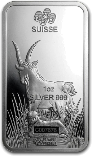 1 oz Sidabro luitas 2015 Ožkos metai Lunar PAMP (4)