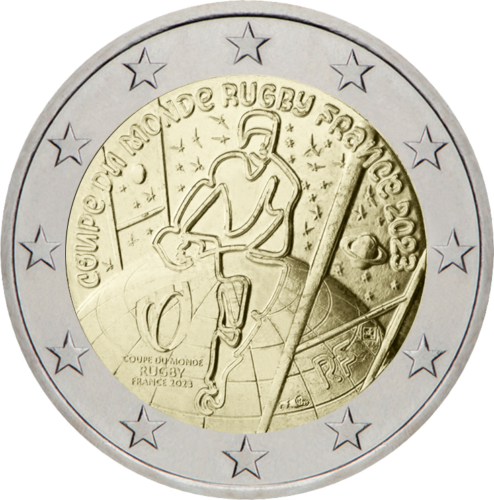 2023 France Rugby World Cup 2 euro coin (1)
