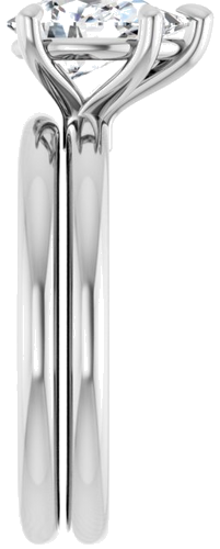 10K White 9x6 mm Pear Solitaire Engagement Ring Mounting (9)