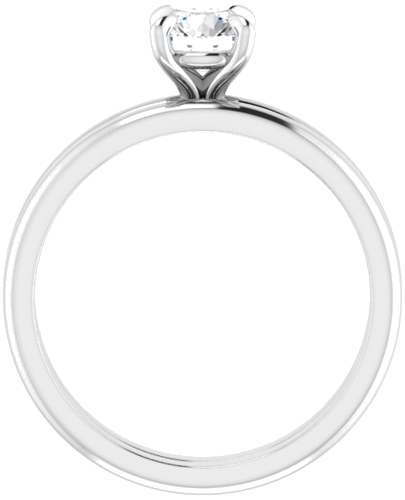 Sužadėtuvių Žiedas „Solitaire“ 585 Baltojo Aukso Round 5.5mm (7)