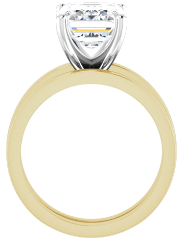 Sužadėtuvių Žiedas „Solitaire“ 585 Baltojo Ir Geltonojo Aukso Emerald 10mm x 8mm (7)