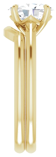 Sužadėtuvių Žiedas „Solitaire“ 585 Geltonojo Aukso Oval 8mm x 6mm (9)