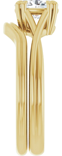 Sužadėtuvių Žiedas „Solitaire“ 585 Geltonojo Aukso Oval 7mm x 5mm (9)