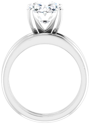 Sužadėtuvių Žiedas „Solitaire“ 585 Baltojo Aukso Oval 11mm x 9mm (7)