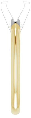 Sužadėtuvių Žiedas „V-End Solitaire“ 585 Baltojo Ir Geltonojo Aukso Square 6.5mm (4)