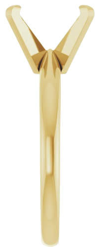 14K Yellow 10 x 8 mm Oval Solitaire Engagement Ring Mounting (4)