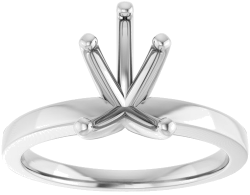 10K White 10x7 mm Pear Solitaire Engagement Ring Mounting (3)