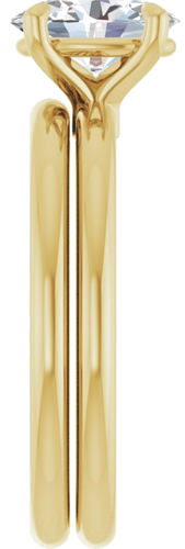 Sužadėtuvių Žiedas 585 Geltonojo Aukso Oval 8mm x 6mm (9)