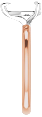 14K Rose White 9 x 6 mm Pear Engagement Ring Mounting (4)