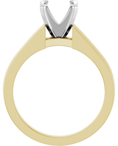 Sužadėtuvių Žiedas „Solitaire“ 585 Baltojo Ir Geltonojo Aukso Round 7.4mm (2)