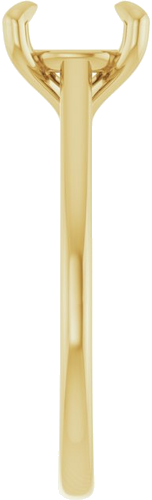 14K Yellow  8 mm Round Solitaire Engagement Ring Mounting (4)