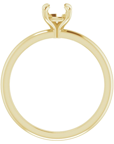 14K Yellow  5.5 mm Round Solitaire Engagement Ring Mounting (2)