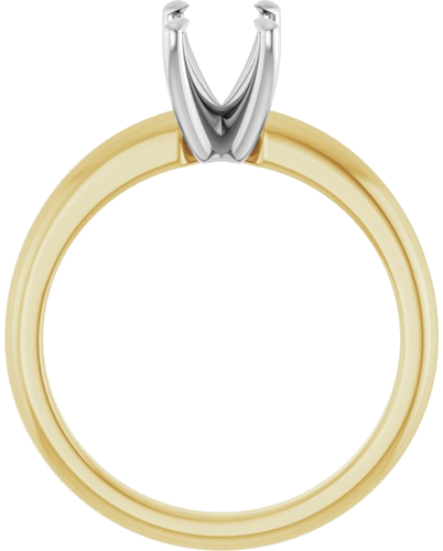 Sužadėtuvių Žiedas „Solitaire“ 585 Baltojo Ir Geltonojo Aukso Emerald 7mm x 5mm (2)