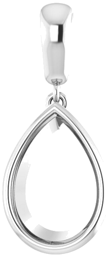Sterling Silver  12x8 mm Pear Pendant Mounting (1)