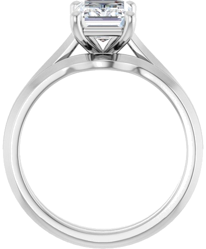 Sužadėtuvių Žiedas „Solitaire“ 585 Baltojo Aukso Emerald 8mm x 6mm (7)