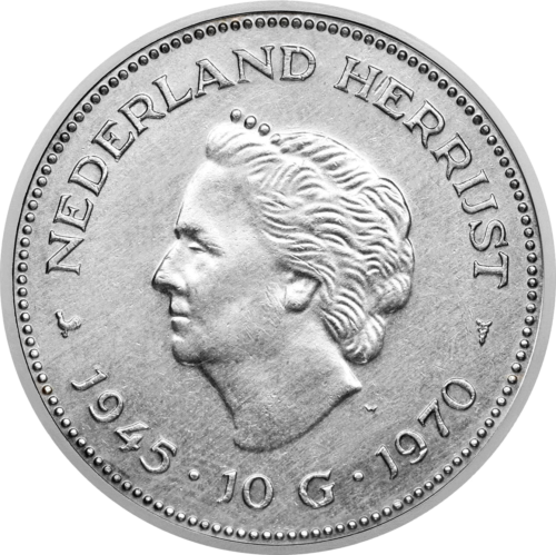 10 Gulden Juliana Anniversary 1973 Netherlands silver coin (2)