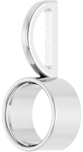 Pakabukas „Bezel-Set Solitaire Charm“ 925 Sidabro Round 6mm (2)