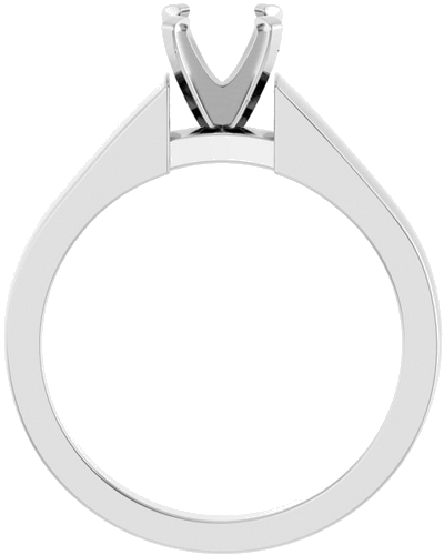 14K White 5.8 mm Round Solitaire Engagement Ring Mounting (2)