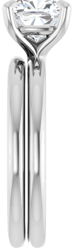 Sužadėtuvių Žiedas „Solitaire“ 950 Platinos Cushion 7mm (9)