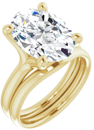 Sužadėtuvių Žiedas „Solitaire“ 14k yellow gold Oval 14mm x 10mm (6)