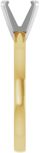 14K Yellow White 6-6.6 mm Round Solitaire Engagement Ring Mounting (4)