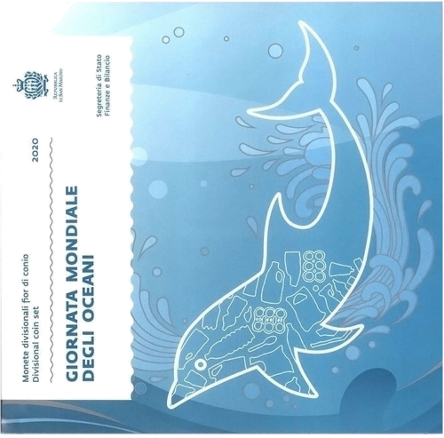 2020 Сан Марино Евро монети в комплект със сребърна монета от 5 евро (2)