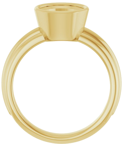 14K Yellow 10x8 mm Oval Engagement Ring Mounting (2)