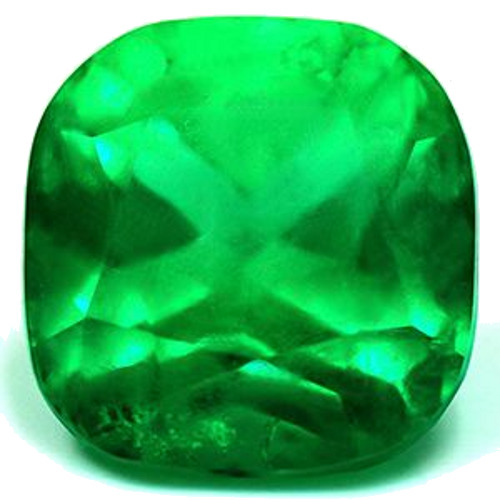 5.39 carat GREEN Cushion Smaragdas (1)