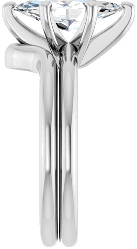 14K White  12x6 mm Marquise Solitaire Engagement Ring Mounting (9)