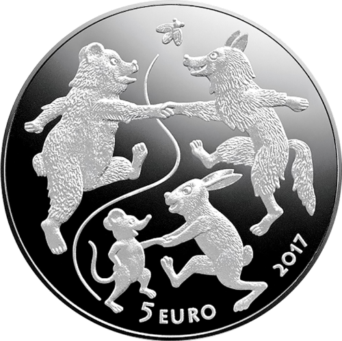 2017 Latvia Fairy Tales Grandpa’s Mitten 5 Euro Silver Coin (2)