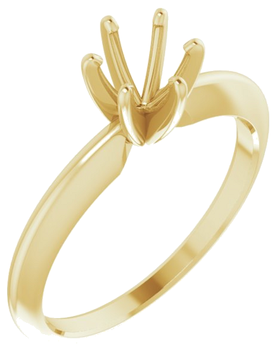 Sužadėtuvių Žiedas „Solitaire“ 585 Geltonojo Aukso Round 5.4mm x 5.7mm (1)