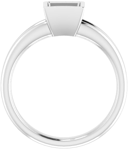 Sužadėtuvių Žiedas „Bezel-Set Solitaire“ 925 Sidabro Square 5.5mm (2)