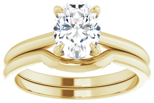 Sužadėtuvių Žiedas „Solitaire“ 585 Geltonojo Aukso Oval 8mm x 6mm (8)