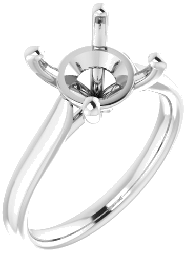 Platinum 9.4 mm Round Engagement Ring Mounting (1)