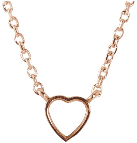 14K Rose 7 mm Heart Bezel-Set 16-18  Necklace Mounting (1)