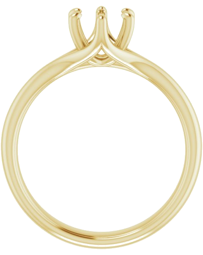 10K Yellow 6 mm Round Engagement Ring Mounting (2)