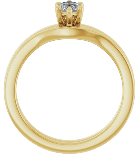 Sužadėtuvių Žiedas „Solitaire“ 585 Geltonojo Aukso Marquise 8mm x 4mm (7)