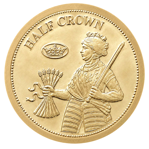 2012 Ducat 1/2 Crown Tristan da Cunha Gold Coin (1)
